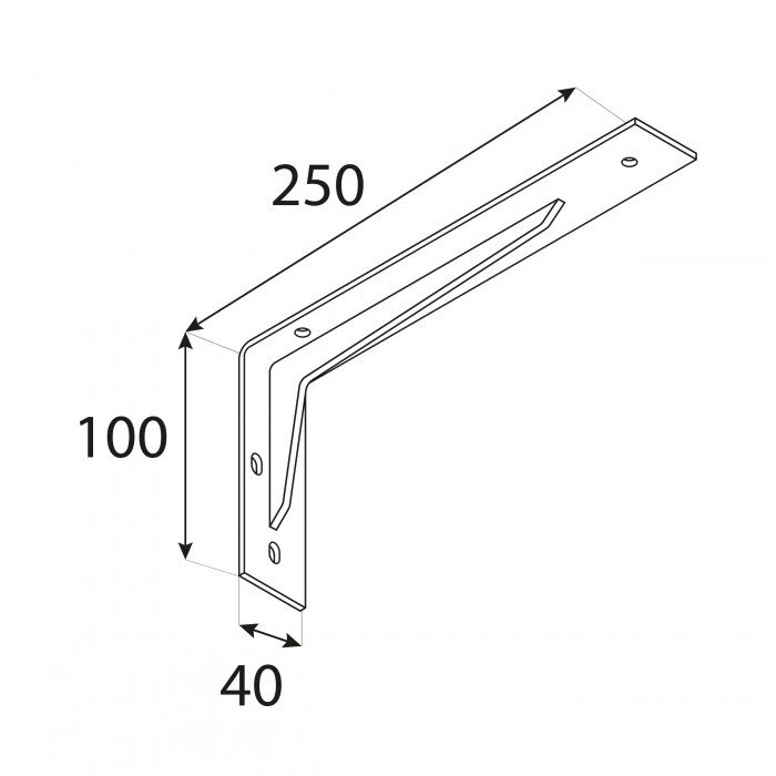 Konzole/držák police - černá - WFW Domax Home - 2