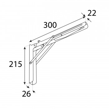 Skládací držák - vyztužený - WSF Velano - 2