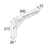 Skládací držák - vyztužený - WSF Velano - 2