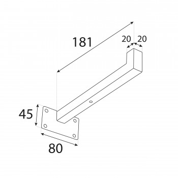 Konzole/držák police - černá - WFU Domax Home - 2