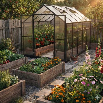 Polykarbonátový zahradní skleník - černý - Verbena II - 3x2,5m GRINDI - 2