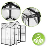 Polykarbonátový zahradní skleník - černý - Verbena II - 3x2,5m GRINDI - 11
