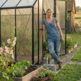 Polykarbonátový zahradní skleník - černý - Verbena V - 4,8x2,5m GRINDI - 7