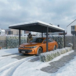 copy of Pergola - přístřešek pro auto - šedá - hliníková - Tilos II - 505x300x220 GRINDI IN THE GARDEN - 4