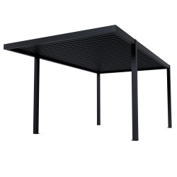 copy of Pergola - přístřešek pro auto - šedá - hliníková - Tilos II - 505x300x220 GRINDI IN THE GARDEN - 1