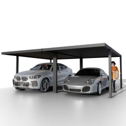 copy of Pergola - přístřešek pro auto - šedá - hliníková - Tilos II - 505x300x220 GRINDI IN THE GARDEN - 1