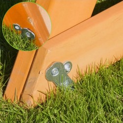 Plac zabaw ogrodowy dla dzieci huśtawka drewniana 3 osobowa Funland I GRINDI - 8