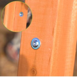 Plac zabaw ogrodowy dla dzieci huśtawka drewniana 3 osobowa Funland I GRINDI - 9