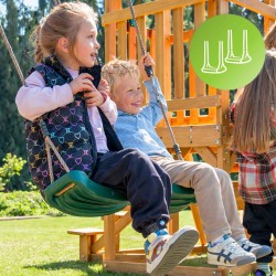 copy of Plac zabaw ogrodowy dla dzieci huśtawka drewniana 3 osobowa Funland I GRINDI - 9