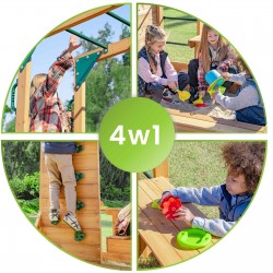 copy of Plac zabaw ogrodowy dla dzieci huśtawka drewniana 3 osobowa Funland I GRINDI - 9