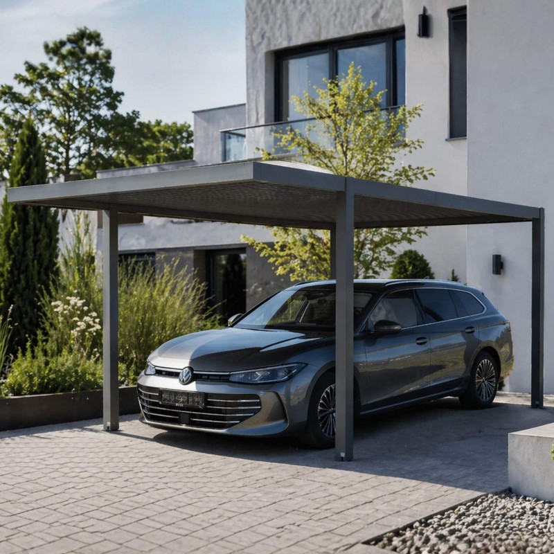 Hliníkový přístřešek pro auto – SAMOS I 500x300x230, antracit