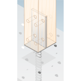 Stützenfuß zum Einlassen - PSW GRUNDLINE - 8