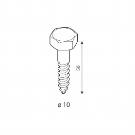 Holzschraube PWD 50-60x10 DMX - 3