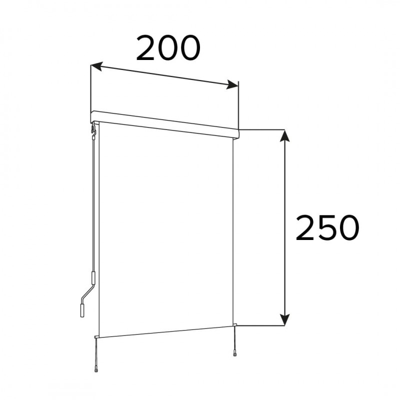 Balkónová roleta 200x250 Solano III - šedá