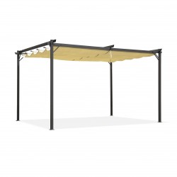 Zahradní terasová pergola - kovová - béžová - Irda I 3x3m