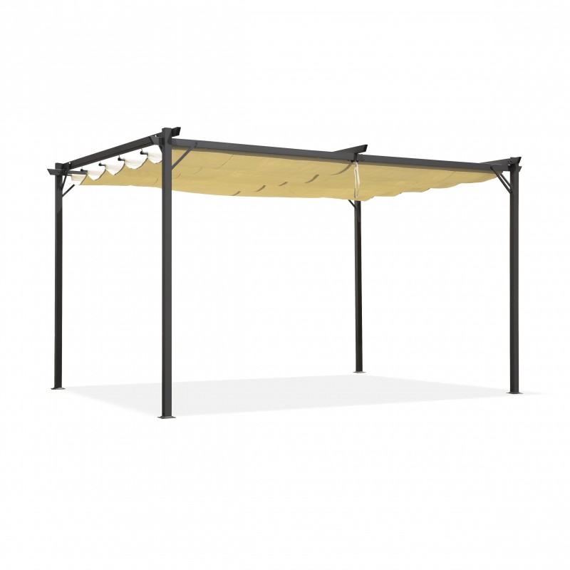 Zahradní terasová pergola - kovová - béžová - Irda I 3x3m