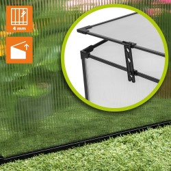 Zahradní mini skleník z polykarbonátu - černý - MAGNOLIA I - 60x51x51