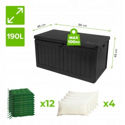 Zahradní box Morus - 190 litrů - černá
