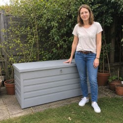 Zahradní kovový box - 600l - 165x70x62 - Orto II šedý