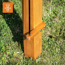 Dřevěná zahradní pergola s posuvnou střechou - Moha I - 3,2x3,1m