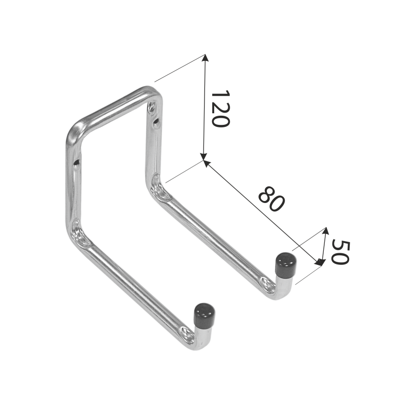 Garage-Halter, Wandhaken H2U 80-300x120 Velano - 4