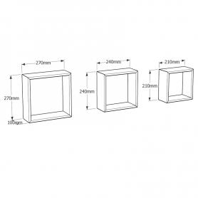 Wand-Regal-Set FSS 270/240/210 Velano - 20