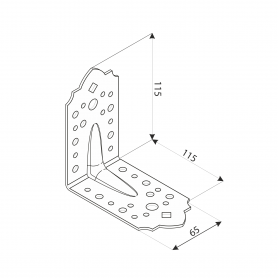 SDSKP - Schwerlast-Winkelverbinder mit Sicke DMX - 3