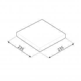 Nástěnná samonosná polička - FS police 23x23 cm Velano - 25