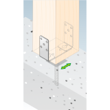 Pfostenträger – breitenverstellbar – PSRU 60-200x136x4,0 GRUNDLINE - 2