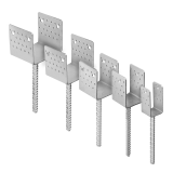 Stützenfuß Zink galvanisiert silbern - PSS GRUNDLINE - 1