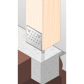 Stützenfuß Zink galvanisiert silbern - PSS GRUNDLINE - 17