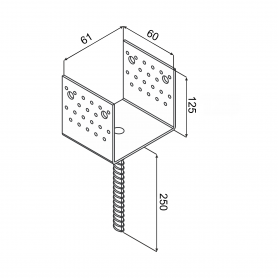 Stützenfuß Zink galvanisiert silbern - PSS GRUNDLINE - 3