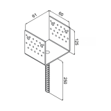 Stützenfuß Zink galvanisiert silbern - PSS GRUNDLINE - 3