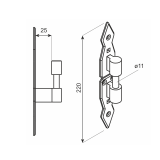 Dekorative Scharniere - CAD - Kloben DMX - 6