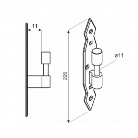 Dekorative Scharniere - CA - Kloben DMX - 2