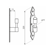 Dekorative Scharniere - CA - Kloben DMX - 2