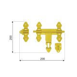 Bolzenriegel schwer mit befestigter Schlaufe - WCZ DMX - 2