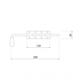 Federriegel mit Holzhebel - WSP DMX - 2