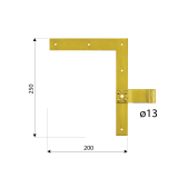 Fensterladen-Winkelband links+rechts - ZN DMX - 6