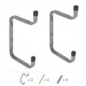 Wanddhaken für 2 Regalboden W2P 200x250 Velano - 2