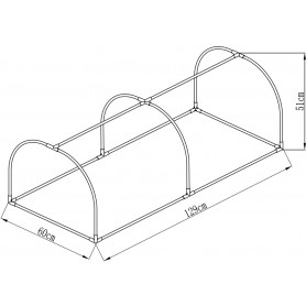 copy of Szklarnia ogrodowa Crocus II 70x50x158 - 4-półkowa Grindi - 10