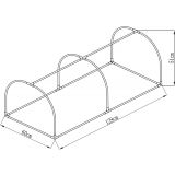 copy of Szklarnia ogrodowa Crocus II 70x50x158 - 4-półkowa Grindi - 10