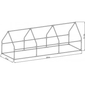 copy of Szklarnia ogrodowa Crocus II 70x50x158 - 4-półkowa Grindi - 12