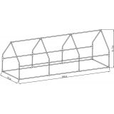 copy of Szklarnia ogrodowa Crocus II 70x50x158 - 4-półkowa Grindi - 12