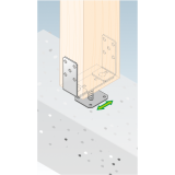 copy of Pfostenträger – breitenverstellbar – PSRT 60-200x136x4,0 GRUNDLINE - 3