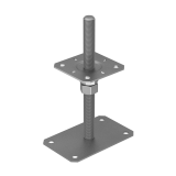 copy of Pfostenträger, höhenverstelbar zum Aufschrauben - PSR 80x250x4,0 GRUNDLINE - 1