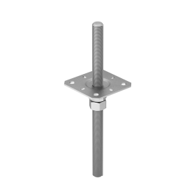 copy of Pfostenträger, höhenverstelbar zum Aufschrauben - PSR 80x250x4,0 GRUNDLINE - 1
