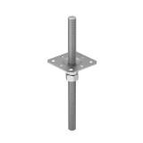copy of Pfostenträger, höhenverstelbar zum Aufschrauben - PSR 80x250x4,0 GRUNDLINE - 1