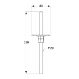 copy of Pfostenträger, höhenverstelbar zum Aufschrauben - PSR 80x250x4,0 GRUNDLINE - 2