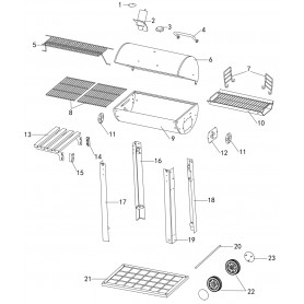 copy of Grill ogrodowy Charlie 38x40 Kulisty Grindi - 10
